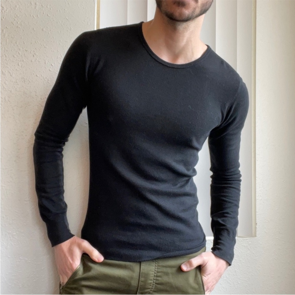American Apparel Black Long Sleeve Thermal, Sz XL